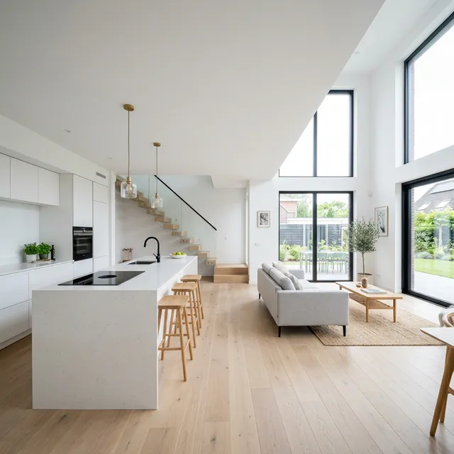 Nieuwbouwwoning met compleet stucwerk