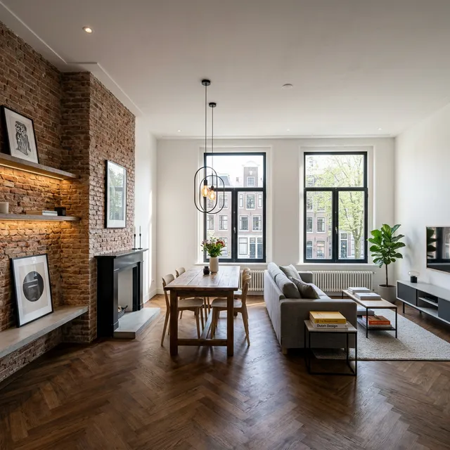 Gerenoveerd appartement met strak stucwerk