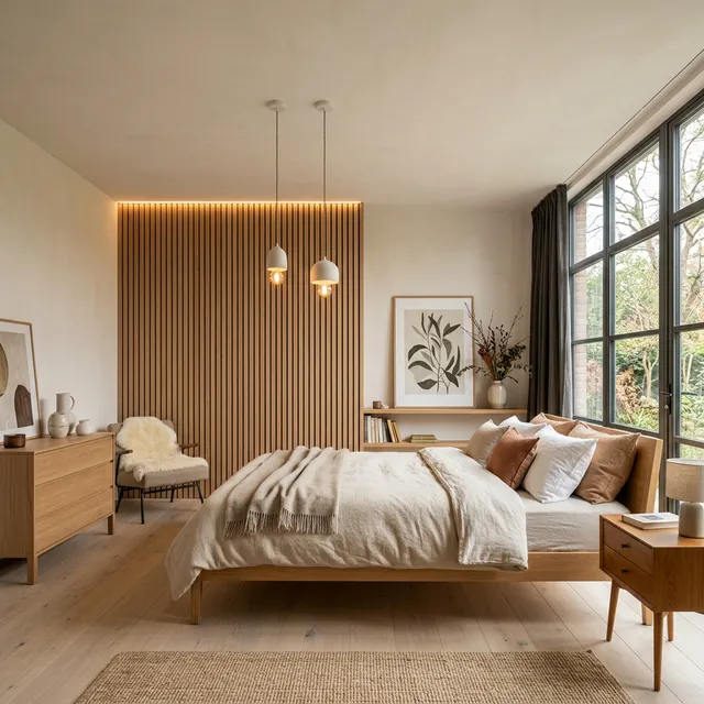 Slaapkamer met perfecte stuc afwerking